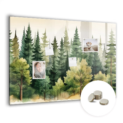 Magnetic photo board Landscape forest