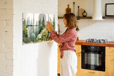 Magnetic photo board Landscape forest