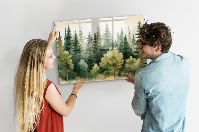 Magnetic photo board Landscape forest