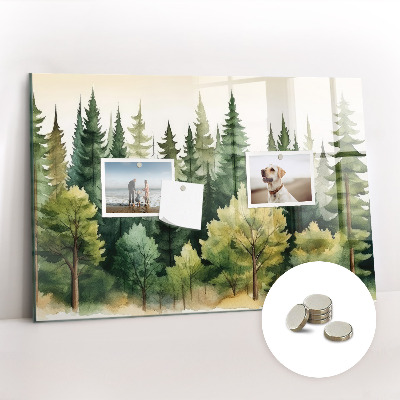 Magnetic photo board Landscape forest