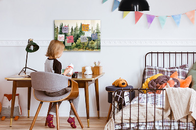 Magnetic photo board Landscape forest