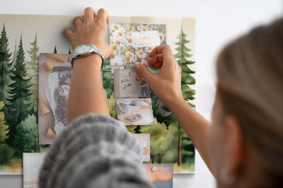 Magnetic photo board Landscape forest