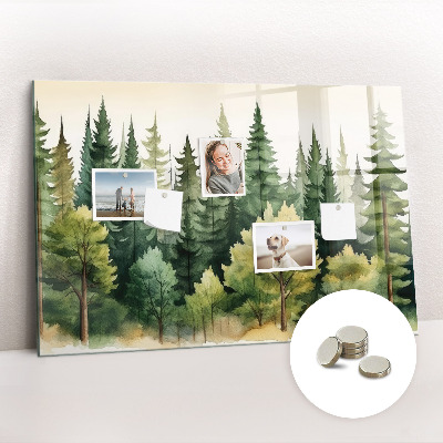 Magnetic photo board Landscape forest