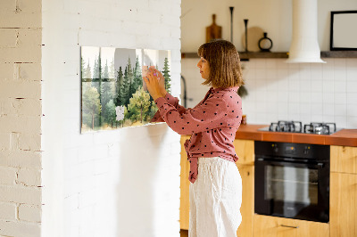 Magnetic photo board Landscape forest