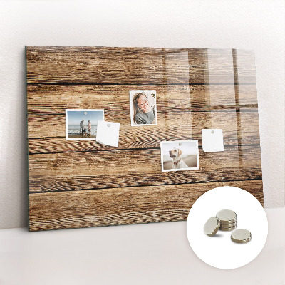 Magnetic photo board Wooden planks