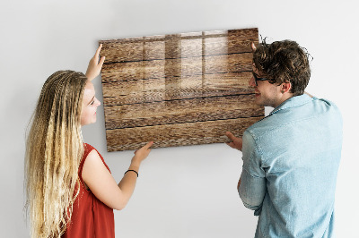 Magnetic photo board Wooden planks