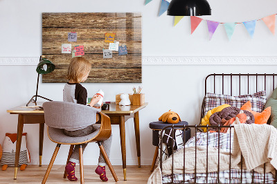 Magnetic photo board Wooden planks