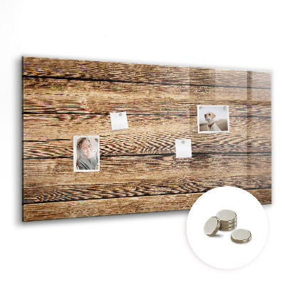 Magnetic photo board Wooden planks