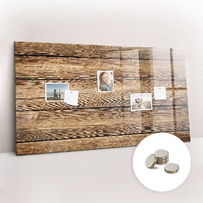 Magnetic photo board Wooden planks