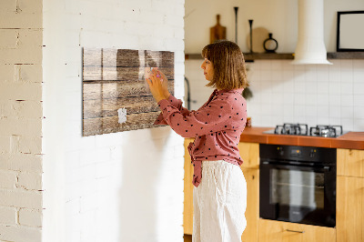 Magnetic photo board Wooden planks