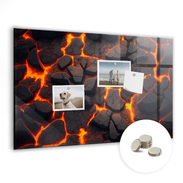 Magnetic photo board Lava volcano