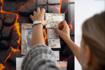 Magnetic photo board Lava volcano