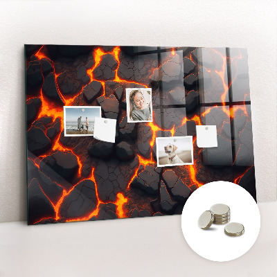 Magnetic photo board Lava volcano