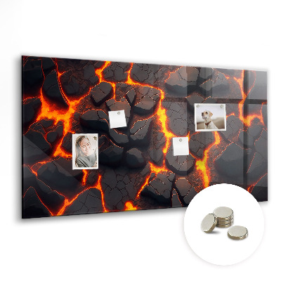 Magnetic photo board Lava volcano