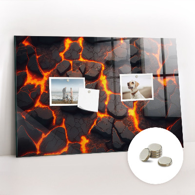 Magnetic photo board Lava volcano