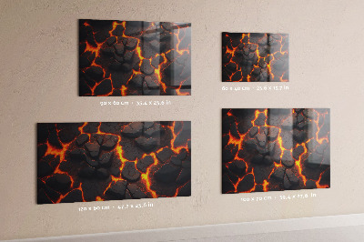 Magnetic photo board Lava volcano