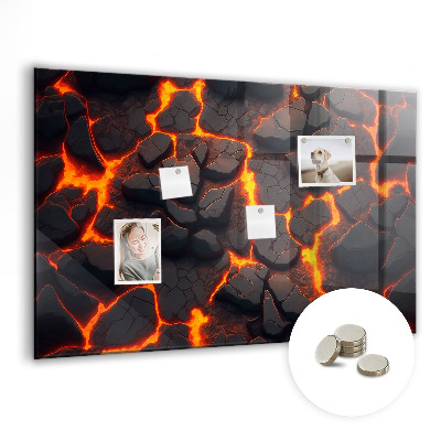 Magnetic photo board Lava volcano