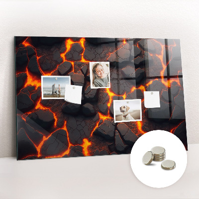 Magnetic photo board Lava volcano