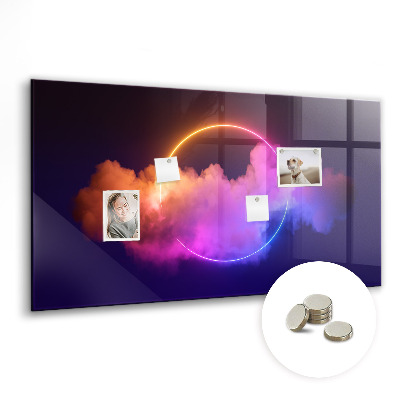 Magnetic glass board 3D smoke abstraction