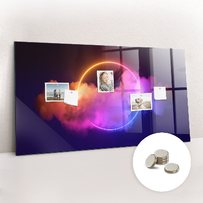 Magnetic glass board 3D smoke abstraction