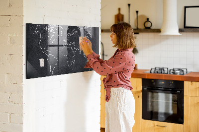 Decorative magnetic board World map outline