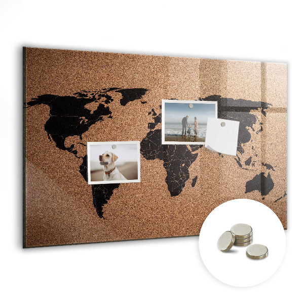 Decorative magnetic board World map