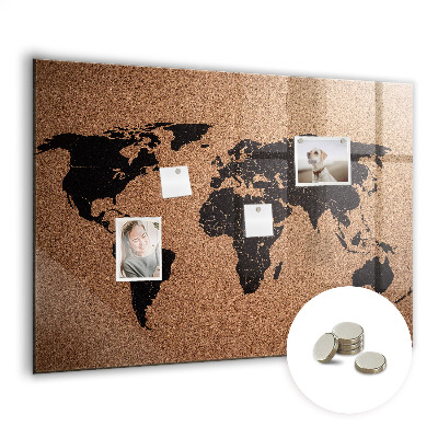 Decorative magnetic board World map