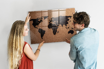 Decorative magnetic board World map