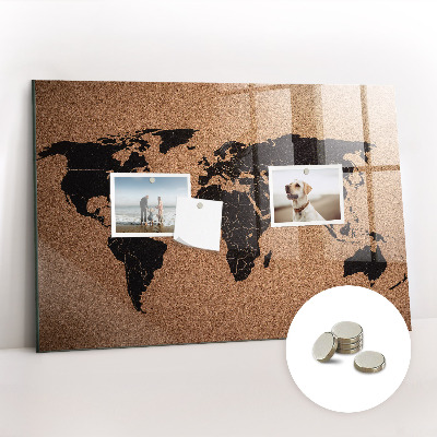 Decorative magnetic board World map