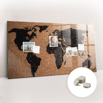 Decorative magnetic board World map