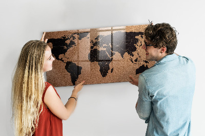 Decorative magnetic board World map