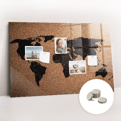 Decorative magnetic board World map