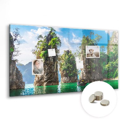 Magnetic memo board Lake Trees Nature