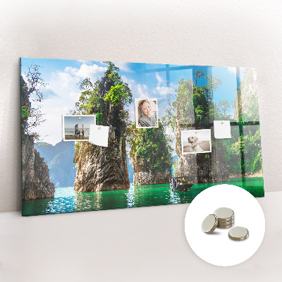 Magnetic memo board Lake Trees Nature