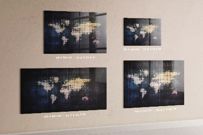 Decorative magnetic board Abstraction world map