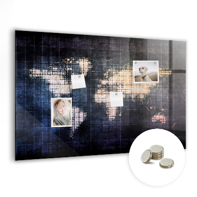 Decorative magnetic board Abstraction world map