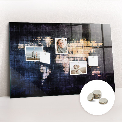 Decorative magnetic board Abstraction world map