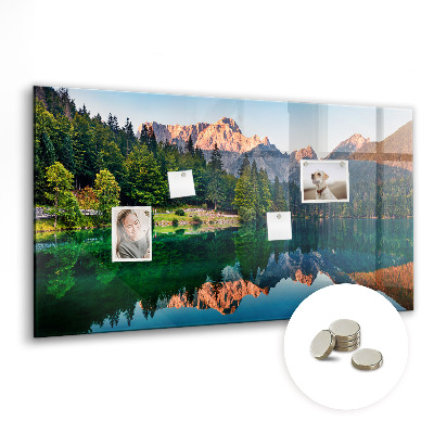 Magnetic memo board Lake landscape