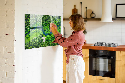 Magnetic photo board River in the forest