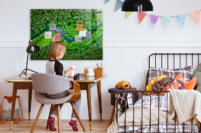 Magnetic photo board River in the forest