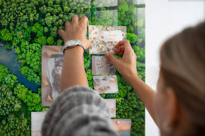 Magnetic photo board River in the forest