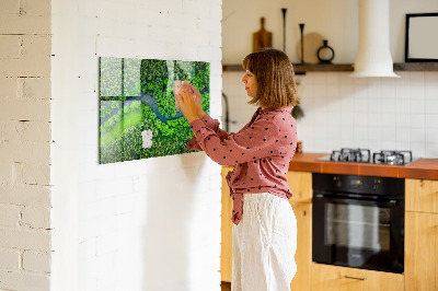 Magnetic photo board River in the forest