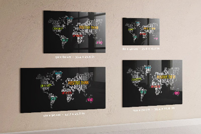 Decorative magnetic board Positive map of the world