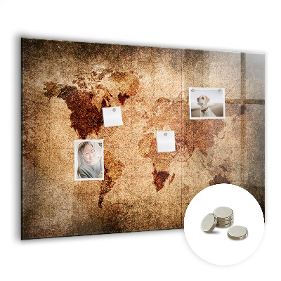 Decorative magnetic board Old map of the world
