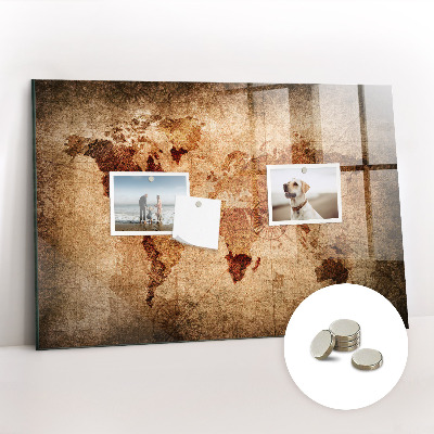 Decorative magnetic board Old map of the world