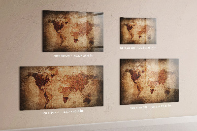 Decorative magnetic board Old map of the world