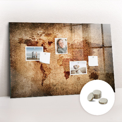 Decorative magnetic board Old map of the world