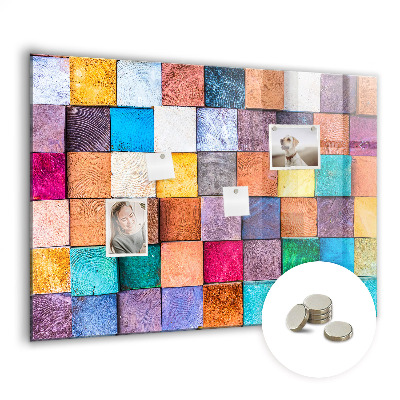 Magnetic glass board Wooden cubes