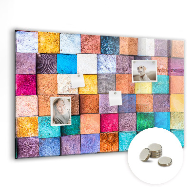Magnetic glass board Wooden cubes