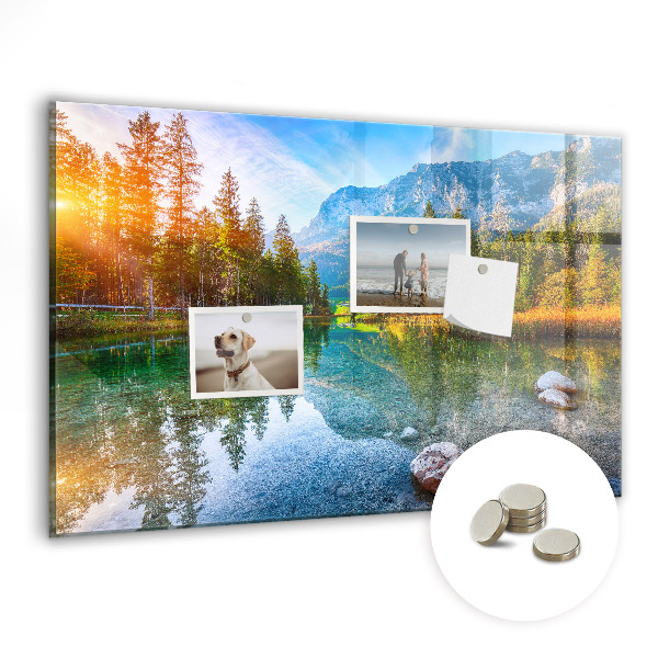 Magnetic memo board Mountain Landscape River